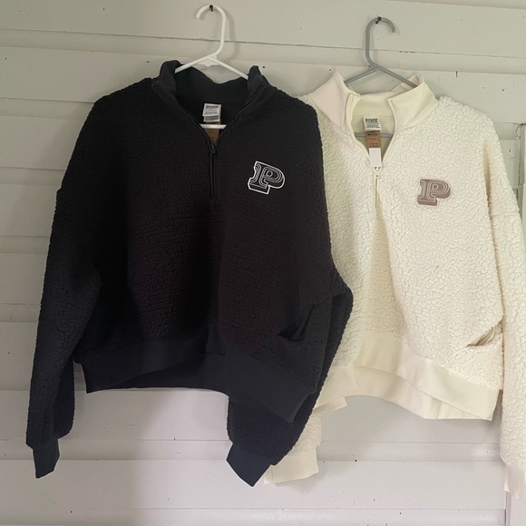 PINK Victoria's Secret Jackets & Blazers - Two Victoria’s Secret pink fleece pullover jackets
